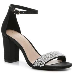 Kelly & Katie Black Rhinestone Heels